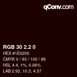Color code: RGB 30 2.2 0 | qconv.com