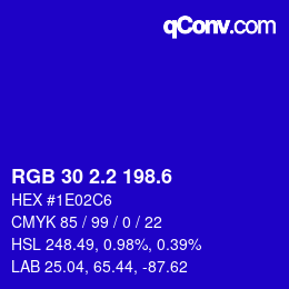 カラーコード: RGB 30 2.2 198.6 | qconv.com