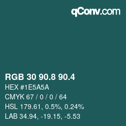 カラーコード: RGB 30 90.8 90.4 | qconv.com