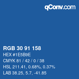 Color code: RGB 30 91 158 | qconv.com