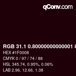 Color code: RGB 31.1 0.80000000000001 8 | qconv.com