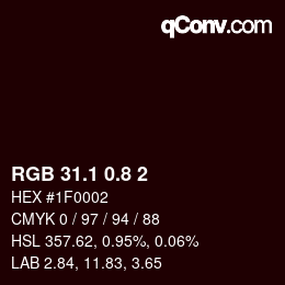 Color code: RGB 31.1 0.8 2 | qconv.com