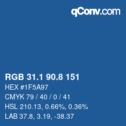 Color code: RGB 31.1 90.8 151 | qconv.com