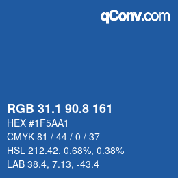 Color code: RGB 31.1 90.8 161 | qconv.com
