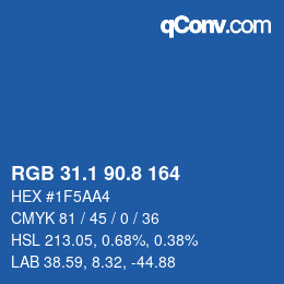 Color code: RGB 31.1 90.8 164 | qconv.com
