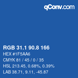 Color code: RGB 31.1 90.8 166 | qconv.com