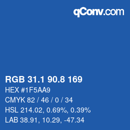 Color code: RGB 31.1 90.8 169 | qconv.com