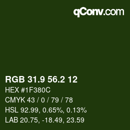 カラーコード: RGB 31.9 56.2 12 | qconv.com