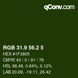 Color code: RGB 31.9 56.2 5 | qconv.com