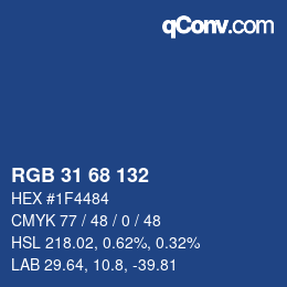 Color code: RGB 31 68 132 | qconv.com