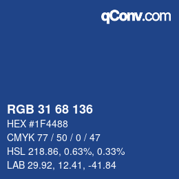 Color code: RGB 31 68 136 | qconv.com