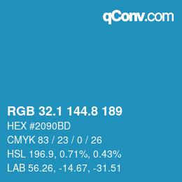 Color code: RGB 32.1 144.8 189 | qconv.com