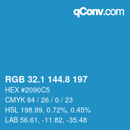 Color code: RGB 32.1 144.8 197 | qconv.com