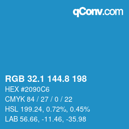 Color code: RGB 32.1 144.8 198 | qconv.com