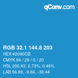 Color code: RGB 32.1 144.8 203 | qconv.com