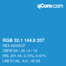 Color code: RGB 32.1 144.8 207 | qconv.com