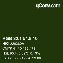Color code: RGB 32.1 54.8 10 | qconv.com
