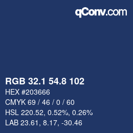 Color code: RGB 32.1 54.8 102 | qconv.com