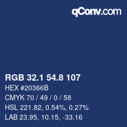 Color code: RGB 32.1 54.8 107 | qconv.com