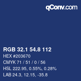 Color code: RGB 32.1 54.8 112 | qconv.com