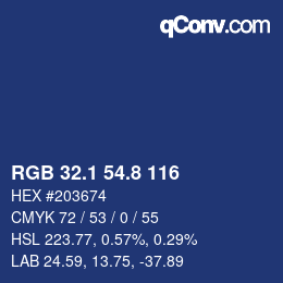 Color code: RGB 32.1 54.8 116 | qconv.com