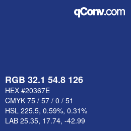 Color code: RGB 32.1 54.8 126 | qconv.com