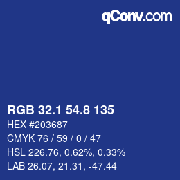 Color code: RGB 32.1 54.8 135 | qconv.com