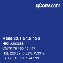 Color code: RGB 32.1 54.8 136 | qconv.com