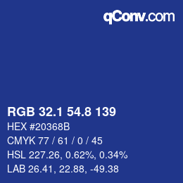 Color code: RGB 32.1 54.8 139 | qconv.com