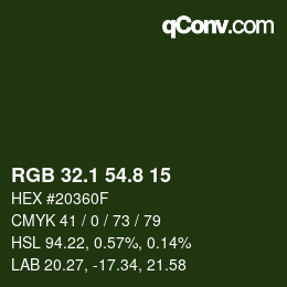 Color code: RGB 32.1 54.8 15 | qconv.com
