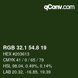 Color code: RGB 32.1 54.8 19 | qconv.com