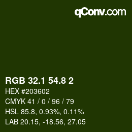 カラーコード: RGB 32.1 54.8 2 | qconv.com