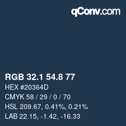 Color code: RGB 32.1 54.8 77 | qconv.com
