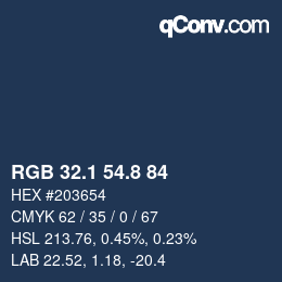 Color code: RGB 32.1 54.8 84 | qconv.com