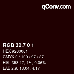 カラーコード: RGB 32.7 0 1 | qconv.com