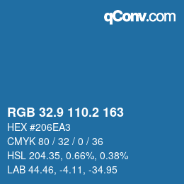 Color code: RGB 32.9 110.2 163 | qconv.com