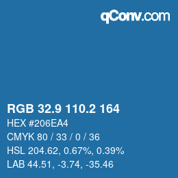 Color code: RGB 32.9 110.2 164 | qconv.com