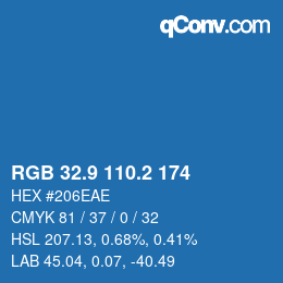 Color code: RGB 32.9 110.2 174 | qconv.com