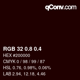 カラーコード: RGB 32 0.8 0.4 | qconv.com