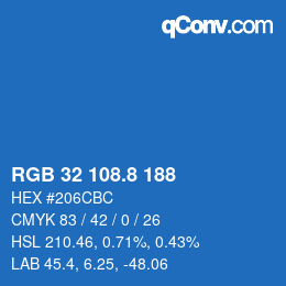 Color code: RGB 32 108.8 188 | qconv.com
