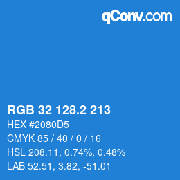 カラーコード: RGB 32 128.2 213 | qconv.com