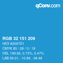 Color code: RGB 32 151 209 | qconv.com