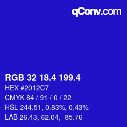 カラーコード: RGB 32 18.4 199.4 | qconv.com