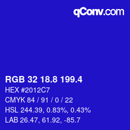 カラーコード: RGB 32 18.8 199.4 | qconv.com