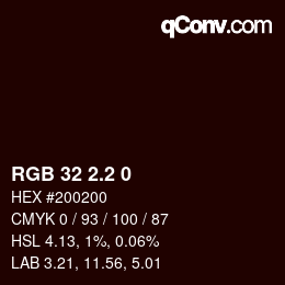 カラーコード: RGB 32 2.2 0 | qconv.com