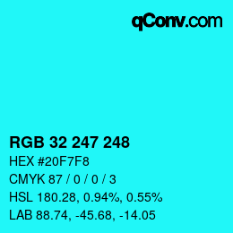 Color code: RGB 32 247 248 | qconv.com