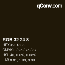 Farbcode: RGB 32 24 8 | qconv.com