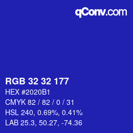 Color code: RGB 32 32 177 | qconv.com