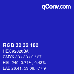 Color code: RGB 32 32 186 | qconv.com