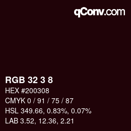 Farbcode: RGB 32 3 8 | qconv.com
